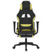 Scaun de gaming cu suport picioare, negru/verde deschis, textil - WALTI WALTI