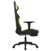 Scaun de gaming cu suport picioare, negru/verde deschis, textil - WALTI WALTI