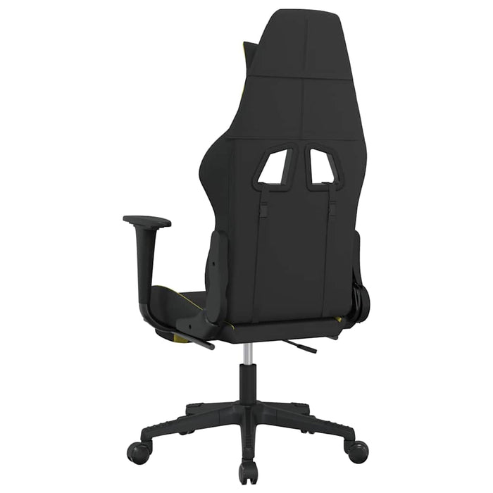 Scaun de gaming cu suport picioare, negru/verde deschis, textil - WALTI WALTI