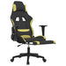 Scaun de gaming cu suport picioare, negru/verde deschis, textil - WALTI WALTI
