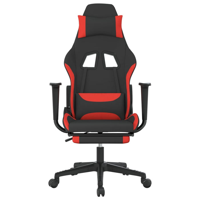 Scaun de gaming cu suport picioare, negru și roșu, textil - WALTI WALTI