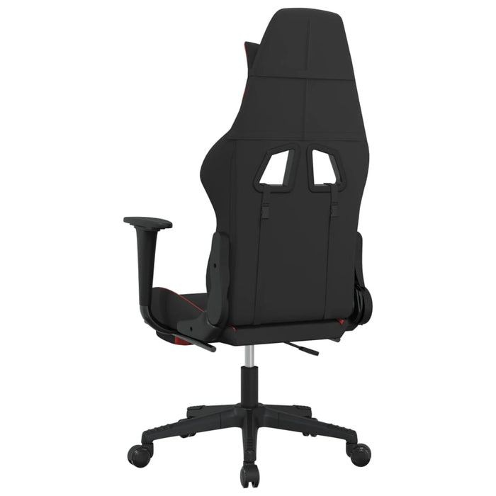 Scaun de gaming cu suport picioare, negru și roșu, textil - WALTI WALTI