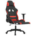 Scaun de gaming cu suport picioare, negru și roșu, textil - WALTI WALTI