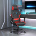 Scaun de gaming cu suport picioare, negru și roșu, textil - WALTI WALTI