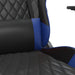 Scaun de gaming cu suport picioare, negru/albastru, piele eco - WALTI WALTI