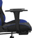 Scaun de gaming cu suport picioare, negru/albastru, piele eco - WALTI WALTI