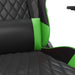 Scaun de gaming cu suport picioare negru/verde, piele ecologică - WALTI WALTI