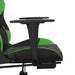 Scaun de gaming cu suport picioare negru/verde, piele ecologică - WALTI WALTI