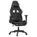 Scaun de gaming cu suport picioare, negru/gri, piele ecologică - WALTI WALTI
