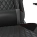 Scaun de gaming cu suport picioare, negru/gri, piele ecologică - WALTI WALTI