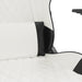 Scaun de gaming cu suport picioare, alb/negru, piele ecologică - WALTI WALTI