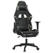 Scaun de gaming cu suport picioare, negru/camuflaj, piele eco - WALTI WALTI
