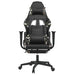 Scaun de gaming cu suport picioare, negru/camuflaj, piele eco - WALTI WALTI