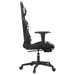 Scaun de gaming cu suport picioare, negru/camuflaj, piele eco - WALTI WALTI
