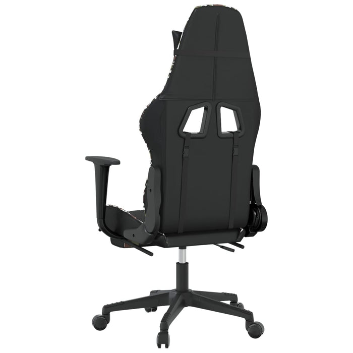 Scaun de gaming cu suport picioare, negru/camuflaj, piele eco - WALTI WALTI
