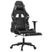 Scaun de gaming cu suport picioare, negru/camuflaj, piele eco - WALTI WALTI