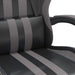Scaun de gaming cu suport picioare, negru/gri, piele ecologică - WALTI WALTI