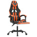 Scaun de gaming cu suport picioare, negru/oranj, piele eco - WALTI WALTI