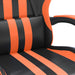 Scaun de gaming cu suport picioare, negru/oranj, piele eco - WALTI WALTI