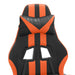 Scaun de gaming cu suport picioare, negru/oranj, piele eco - WALTI WALTI