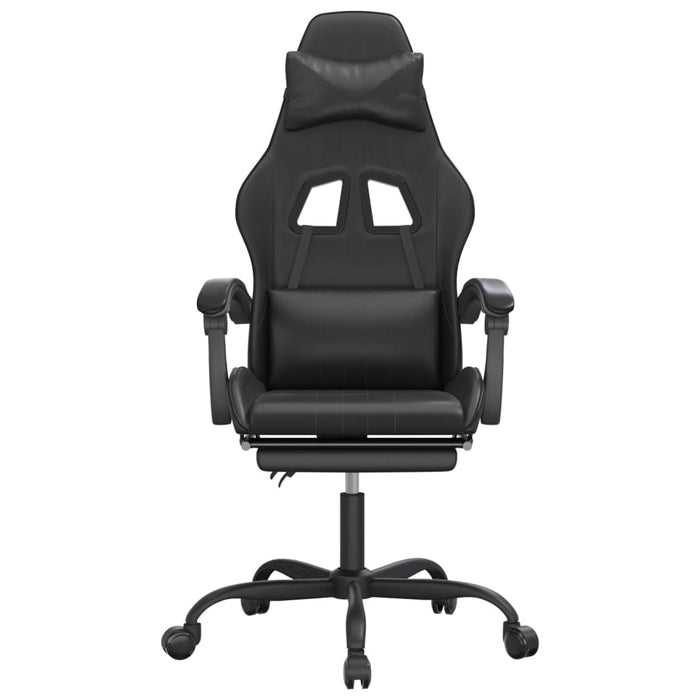 Scaun de gaming cu suport picioare, negru, piele ecologică - WALTI WALTI