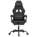 Scaun de gaming cu suport picioare, negru, piele ecologică - WALTI WALTI