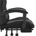 Scaun de gaming cu suport picioare, negru, piele ecologică - WALTI WALTI