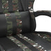 Scaun de gaming cu suport picioare, negru/camuflaj, piele eco - WALTI WALTI