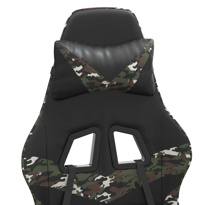 Scaun de jocuri, negru și camuflaj, piele ecologică - WALTI WALTI