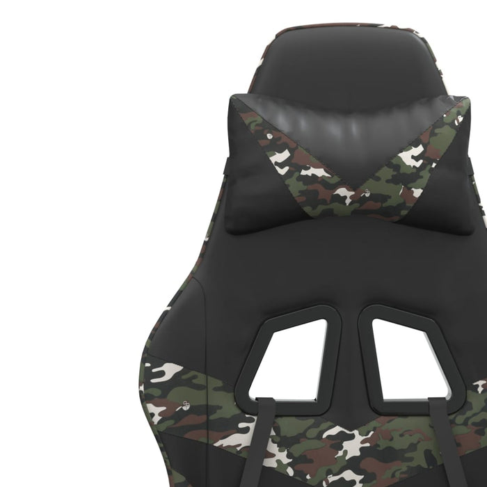 Scaun de jocuri, negru și camuflaj, piele ecologică - WALTI WALTI