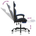 Scaun de gaming cu suport picioare, negru/albastru, piele eco - WALTI WALTI
