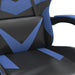 Scaun de gaming cu suport picioare, negru/albastru, piele eco - WALTI WALTI