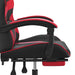 Scaun de gaming cu suport picioare, negru/roșu, piele ecologică - WALTI WALTI