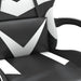 Scaun de gaming cu suport picioare, negru/alb, piele ecologică - WALTI WALTI