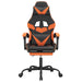 Scaun de gaming cu suport picioare, negru/oranj, piele eco - WALTI WALTI