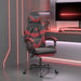 Scaun de gaming cu suport picioare, negru/roșu vin, piele eco - WALTI WALTI