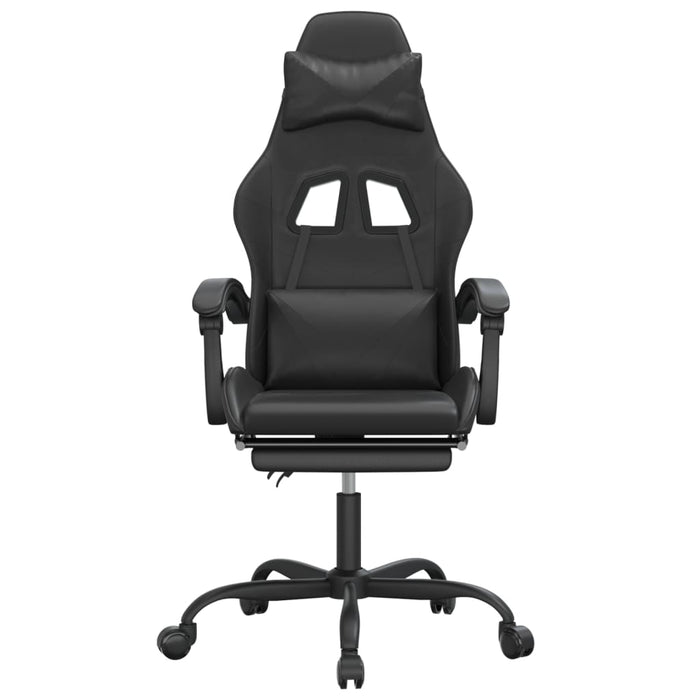 Scaun de gaming cu suport picioare, negru, piele ecologică - WALTI WALTI
