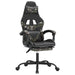 Scaun de gaming cu suport picioare, negru/camuflaj, piele eco - WALTI WALTI