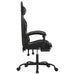 Scaun de gaming cu suport picioare, negru/camuflaj, piele eco - WALTI WALTI