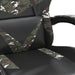 Scaun de gaming cu suport picioare, negru/camuflaj, piele eco - WALTI WALTI