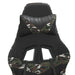 Scaun de gaming cu suport picioare, negru/camuflaj, piele eco - WALTI WALTI