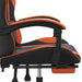 Scaun de gaming cu suport picioare, negru/oranj, piele eco - WALTI WALTI