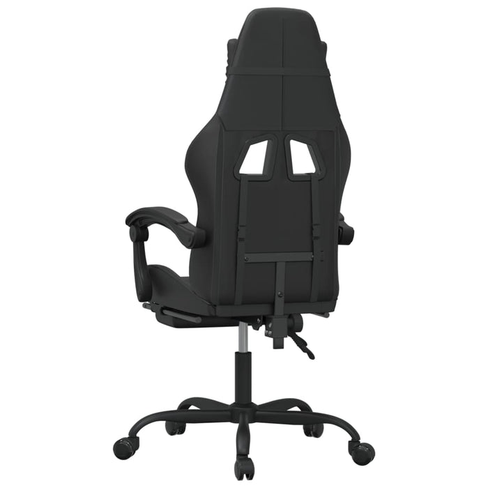 Scaun de gaming cu suport picioare, negru, piele ecologică - WALTI WALTI