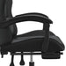 Scaun de gaming cu suport picioare, negru, piele ecologică - WALTI WALTI