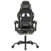 Scaun de gaming cu suport picioare, negru/camuflaj, piele eco - WALTI WALTI