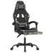 Scaun de gaming cu suport picioare, negru/camuflaj, piele eco - WALTI WALTI
