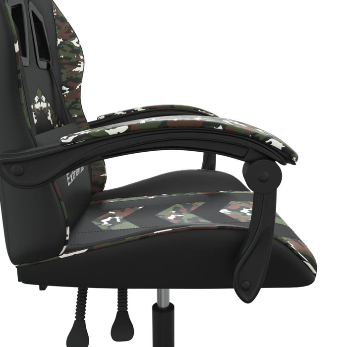 Scaun de jocuri, negru și camuflaj, piele ecologică - WALTI WALTI