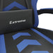 Scaun de gaming cu suport picioare, negru/albastru, piele eco - WALTI WALTI