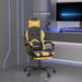 Scaun de gaming cu suport picioare negru/auriu, piele ecologică - WALTI WALTI