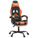 Scaun de gaming cu suport picioare, negru/oranj, piele eco - WALTI WALTI